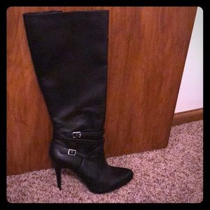 Black knee high boots